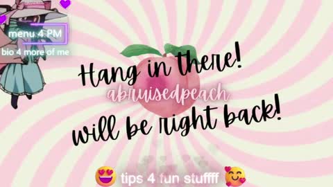 Snapshot of abruisedpeach chatting on April 2026 04:04:02 AM Peach online show from April 2026 04:04:02 AM