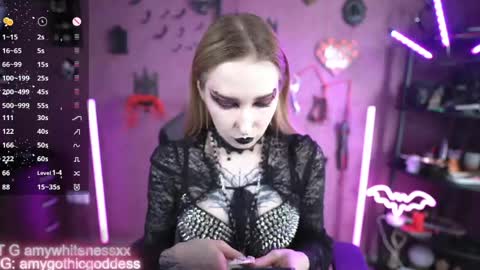 Snapshot of amywhitenessxx chatting on May 2026 12:22:01 PM Amy switch Goddess divine Mistress online show from May 2026 12:22:01 PM