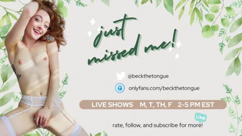 Beck the tongue online show from January 2025 03:05:02 AM