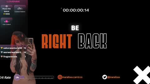 Inarafoxx online show from January 2025 03:53:01 AM