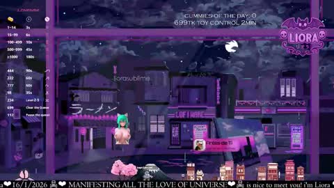 Snapshot of liorasublime chatting on January 2026 02:27:01 AM im Liora uwu online show from January 2026 02:27:01 AM