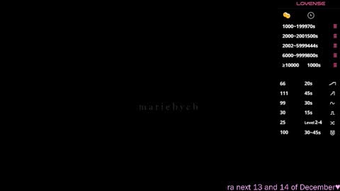 Maria  online show from December 2025 12:54:01 PM