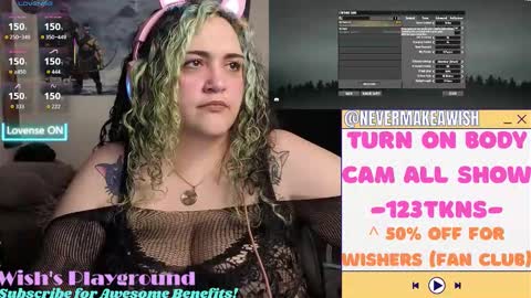 Snapshot of nevermakeawish chatting on March 2026 09:26:01 AM Wishs Playground online show from March 2026 09:26:01 AM