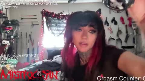 Snapshot of sinfulincubus chatting on February 2026 08:10:01 PM Mistrx Sin online show from February 2026 08:10:01 PM
