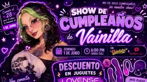 Snapshot of vainilla_l chatting on June 2026 01:30:02 AM Vainilla Independent model online show from June 2026 01:30:02 AM