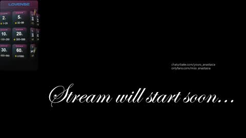 Anastasia online show from March 2025 08:00:01 PM