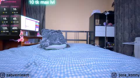 Snapshot of zabvenie chatting on January 2025 12:55:01 PM Jora and Konnycurly online show from January 2025 12:55:01 PM