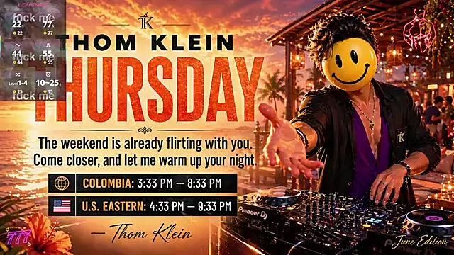 Snapshot of thomklein chatting on June 2026 08:40:01 PM thomklein online show from June 2026 08:40:01 PM