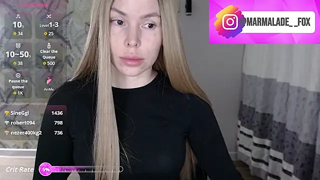 Marmalade Fox online show from April 2026 03:34:01 PM