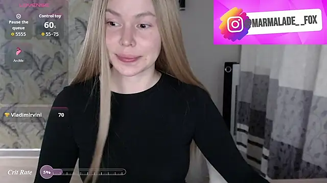 Snapshot of Marmalade_Fox chatting on July 2026 01:18:02 PM Marmalade Fox online show from July 2026 01:18:02 PM