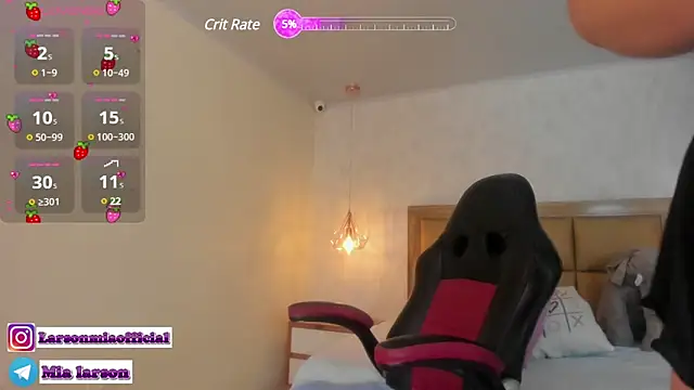 Snapshot of LARSONMIA chatting on January 2025 12:42:01 PM LARSONMIA online show from January 2025 12:42:01 PM