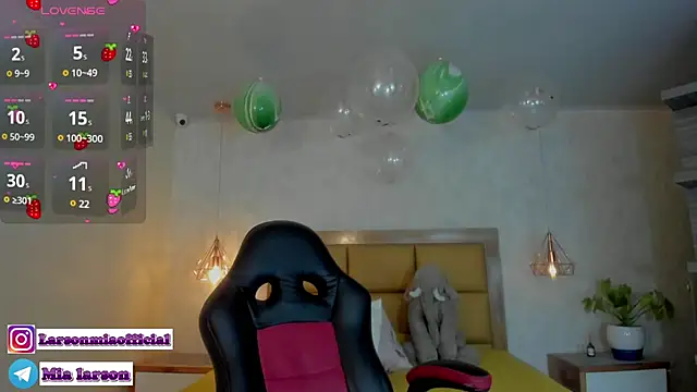 Snapshot of LARSONMIA chatting on January 2025 12:30:01 PM LARSONMIA online show from January 2025 12:30:01 PM