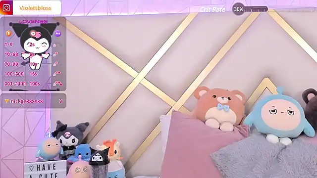 Snapshot of Violettbloss chatting on January 2025 10:01:01 PM Violettbloss online show from January 2025 10:01:01 PM