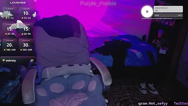 Purple Pookie online show from January 2025 06:35:02 AM