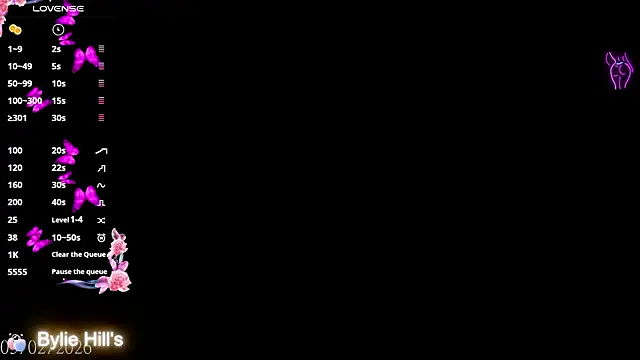 Bylie Hills online show from February 2026 08:58:01 PM