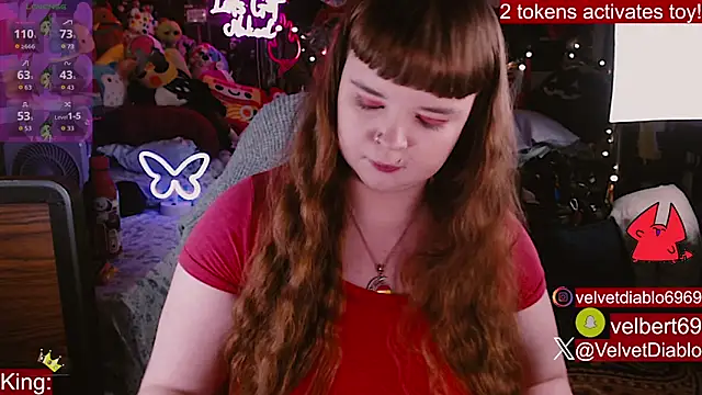 Snapshot of VelvetDiablo chatting on May 2026 12:27:01 AM VelvetDiablo online show from May 2026 12:27:01 AM